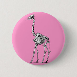Giraffe Skeleton 2 Inch Round Button
