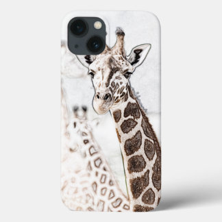 Giraffe Sketch iPhone 13 Case