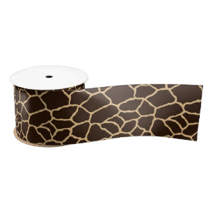 Giraffe Skin Pattern Animal Print Ribbon Satin Ribbon