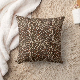Giraffe Skin Pattern Throw Pillow