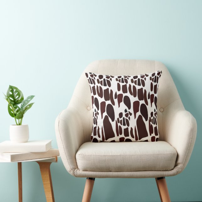 Giraffe Skin Pattern Throw Pillow (Chair)