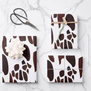 Giraffe Skin Pattern Wrapping Paper Sheet