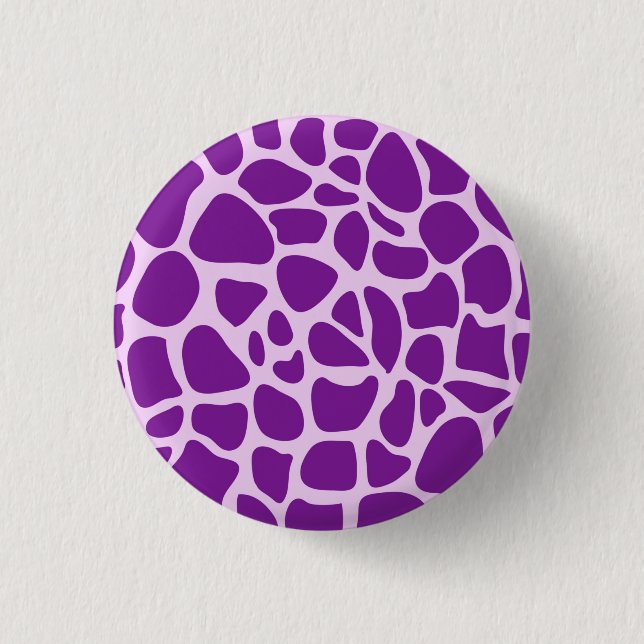 Giraffe Skin Purple Texture-23324 1 Inch Round Button (Front)
