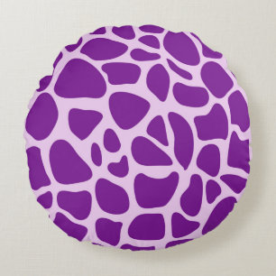 Giraffe Skin Purple Texture-23324 Round Pillow