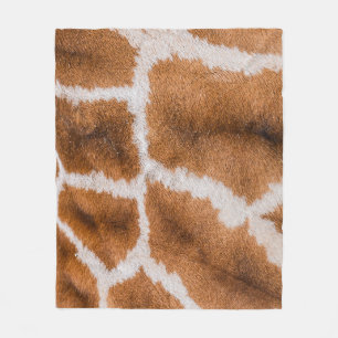 Giraffe Skin: Realistic Animal Texture Fleece Blanket