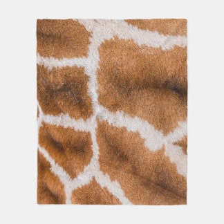 Giraffe Skin: Realistic Animal Texture Fleece Blanket