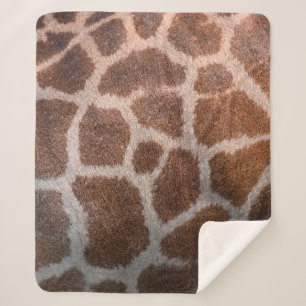 Giraffe skin texture sherpa blanket