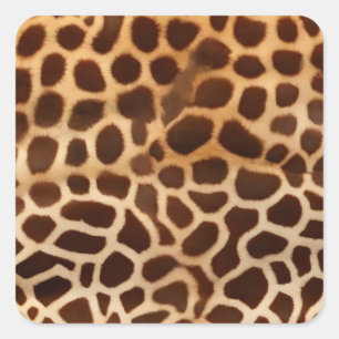 Giraffe skin texture square sticker
