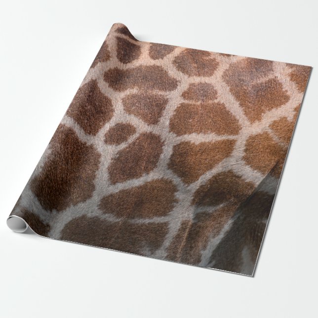 Giraffe skin texture wrapping paper (Unrolled)