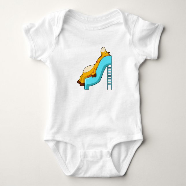 Giraffe Slide Baby Bodysuit (Front)
