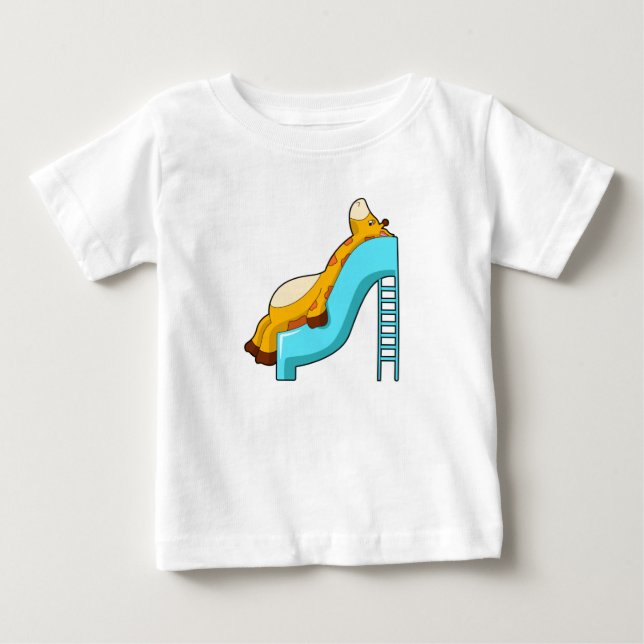 Giraffe Slide Baby T-Shirt (Front)