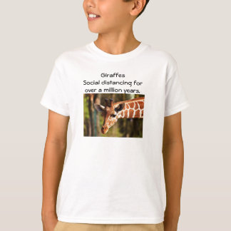 Giraffe Social Distancing Six Feet  T-Shirt