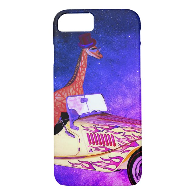 Giraffe Space Apple iPhone 7 Slim Maple Wood Coque (Dos)