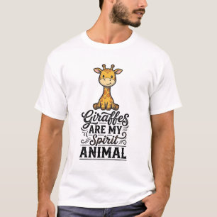 Giraffe Spirit Animal Vintage Engraving Shirt Desi