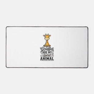 Giraffe Spirit Animal Vintage Engraving Shirt Desi Desk Mat