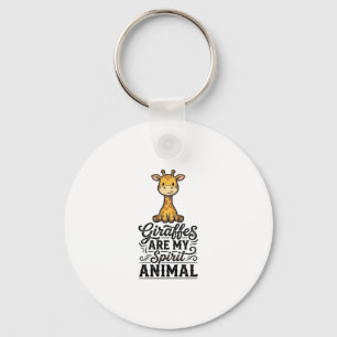 Giraffe Spirit Animal Vintage Engraving Shirt Desi Keychain