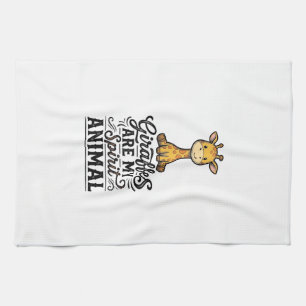 Giraffe Spirit Animal Vintage Engraving Shirt Desi Kitchen Towel
