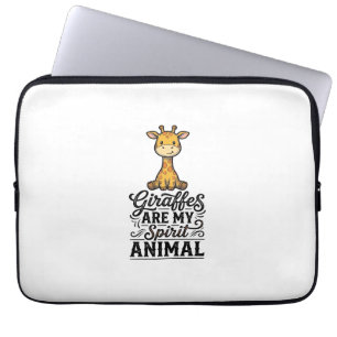 Giraffe Spirit Animal Vintage Engraving Shirt Desi Laptop Sleeve