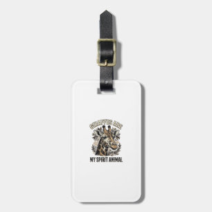 Giraffe Spirit Animal Vintage Engraving Shirt Desi Luggage Tag