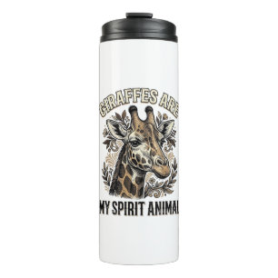 Giraffe Spirit Animal Vintage Engraving Shirt Desi Thermal Tumbler