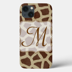 Giraffe Spot Poster de animal Wild Monogram Coque 