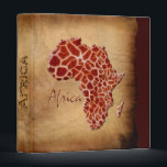 Giraffe Spots-Effect MAP OF AFRICA Binder<br><div class="desc">African-themed Art by Skye Ryan-Evans © .

This fabulous Giraffe-themed  Map of Africa has an ancient feel. The earthy colours create a powerfully authentic effect. 

From sales of this series of African gift designs and products we  donate 25% to Habitat for Humanity. Thank you for caring.</div>