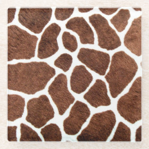 Giraffe spots glass coaster