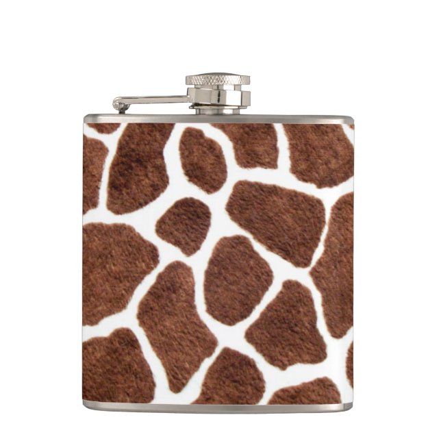 Giraffe spots hip flask (Front)