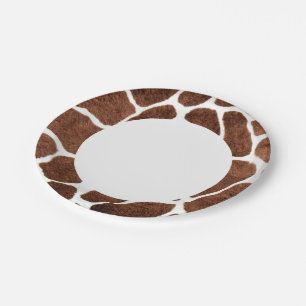Giraffe spots paper plate
