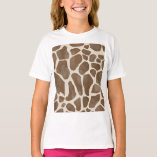 Giraffe Spots Print Pattern  T-Shirt