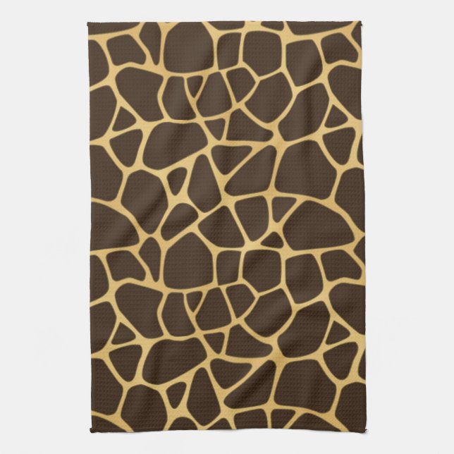 Giraffe Spotted Background Kitchen Towel (Vertical)