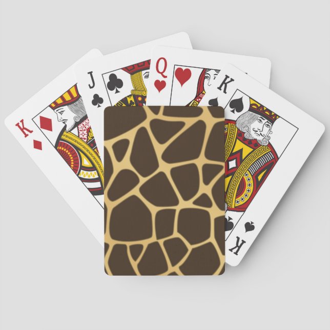 Giraffe Spotted Background Playing Cards (Back)