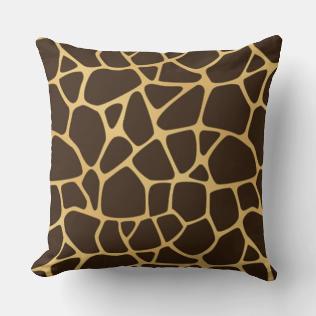 Giraffe Spotted Background Throw Pillow (Front)