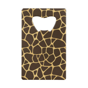 Giraffe Spotted Background Wallet Bottle Opener