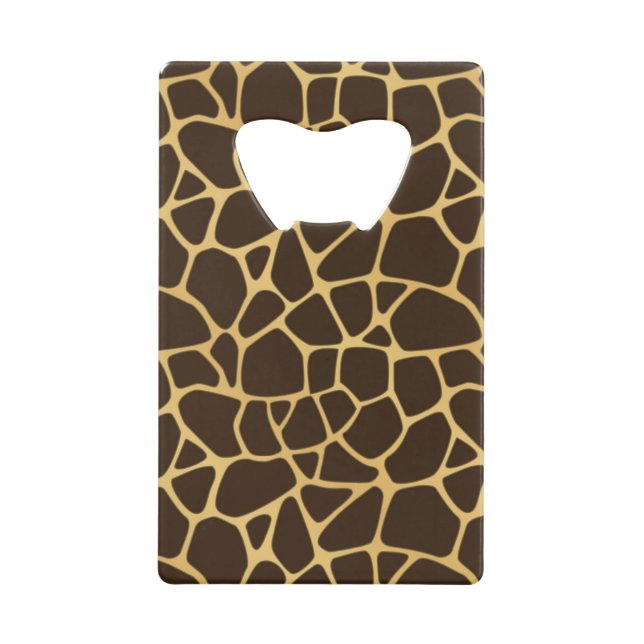 Giraffe Spotted Background Wallet Bottle Opener (Front)