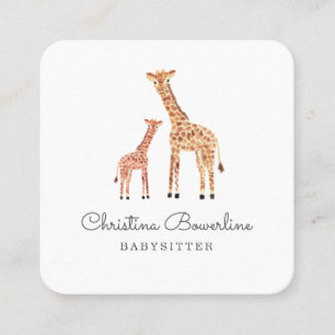 Giraffe Square Business Card