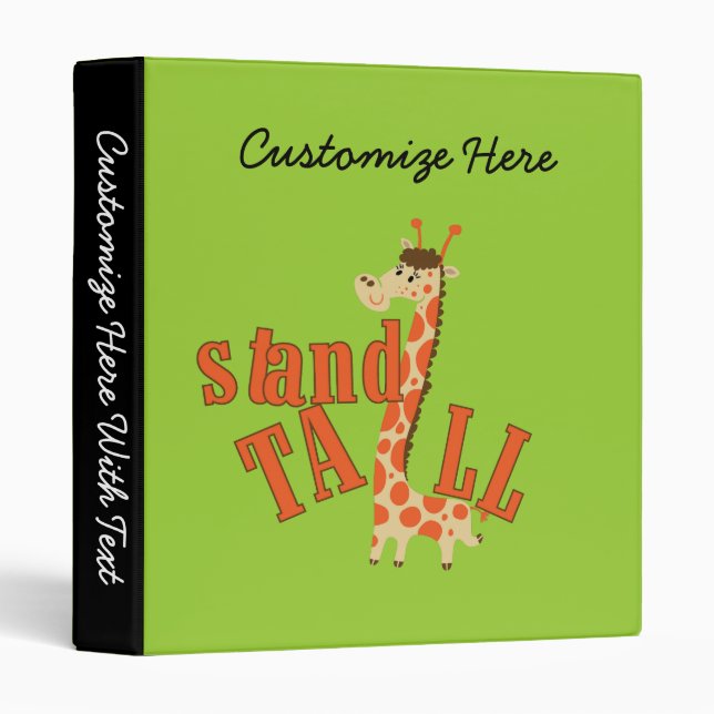 Giraffe Stand Tall Binder (Front/Spine)
