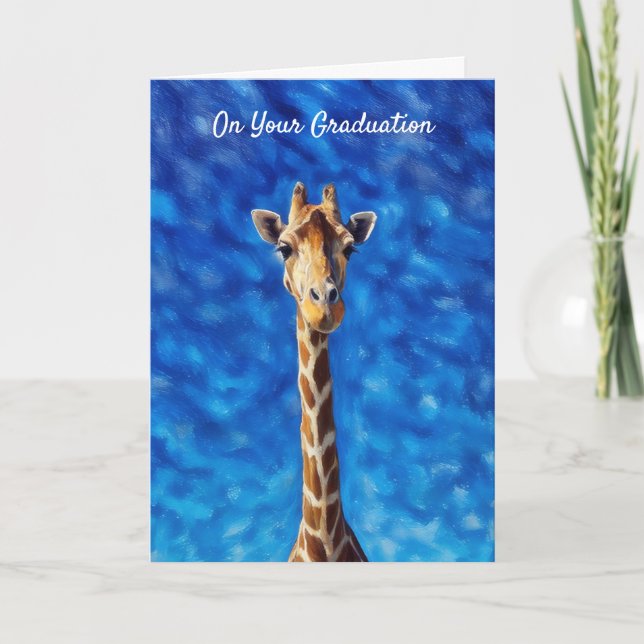 Giraffe Stand Tall Graduation Card (Front)