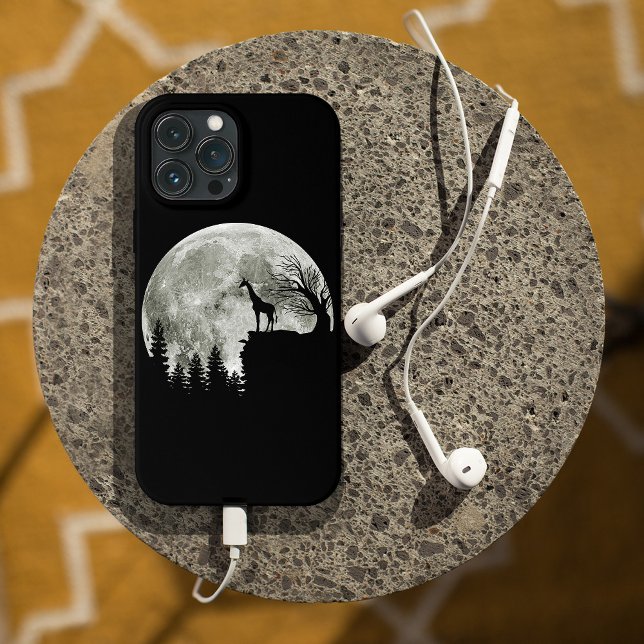 Giraffe Standing On Mountain Moonlight Halloween Case-Mate iPhone Case (Creator Uploaded)