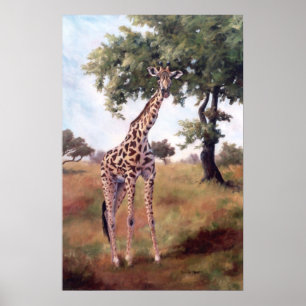 Giraffe Standing Tall Poster