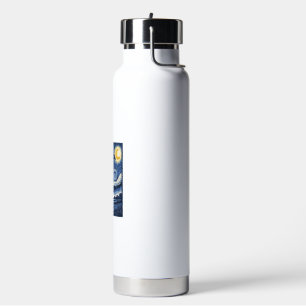 Giraffe Starry Night Vintage Water Bottle