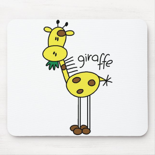 Giraffe Stick Figure Mousepad (Front)