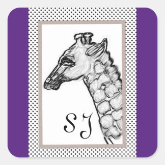 giraffe stickers for sealing letters or decorating