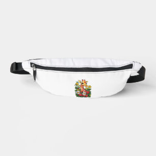 Giraffe Strawberries and Flowers Graphic Cute Gira Fanny Pack