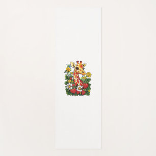 Giraffe Strawberries and Flowers Graphic Cute Gira Yoga Mat