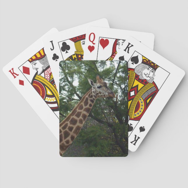 Giraffe Strolling Through Parklands, Playing Cards (Back)