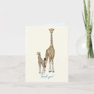 giraffe  thank you card