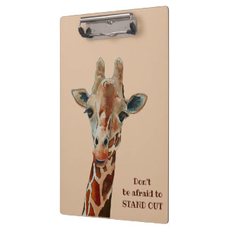 Giraffe the Safari Tier Aquarell Clipboard