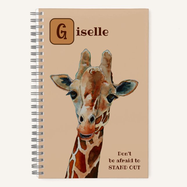 Giraffe the Safari Tier Aquarell Notebook (Front)