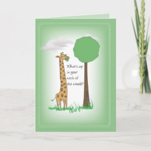 Giraffe Thinking of You Card